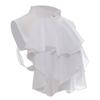 Unisex Renaissance Elisabethanischer Falscher Kragen Mittelalterlich Kolonialer Jabot Gerüschtes Abnehmbares Halbshemd Blusen für Party