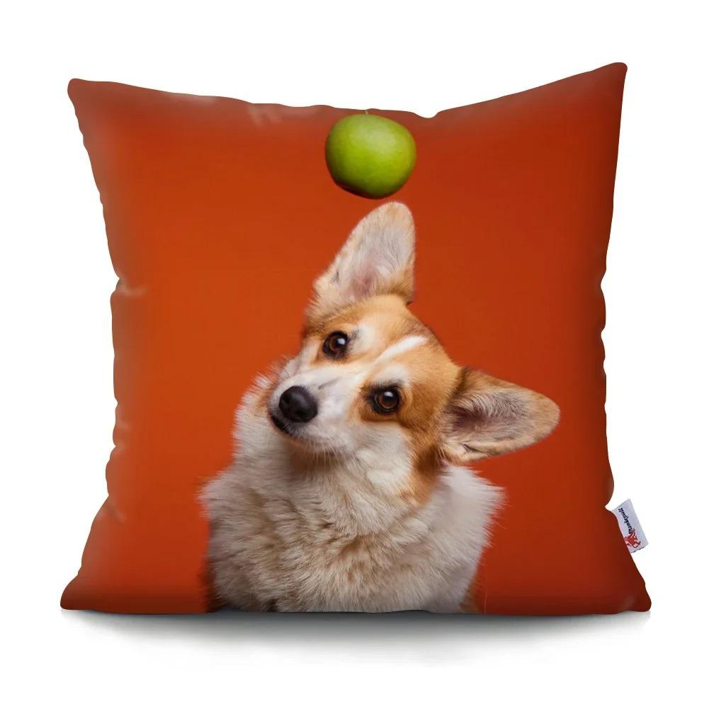 Home Decor Cute Dogs Prints: A Variety of Dog Designs Pattern Cushion Cover Suitable for Sofa Bedroom Car Pillow Cover