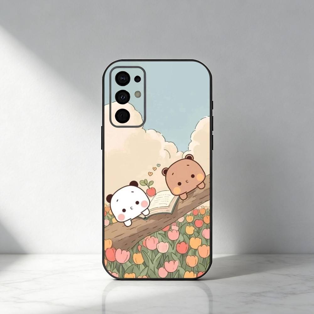 Cute BuBu D-DuDu Phone Case For Samsung S25,S24,S21,S22,S23,S30,Ultra,S20,Plus,Fe,Note,5G Black Cover
