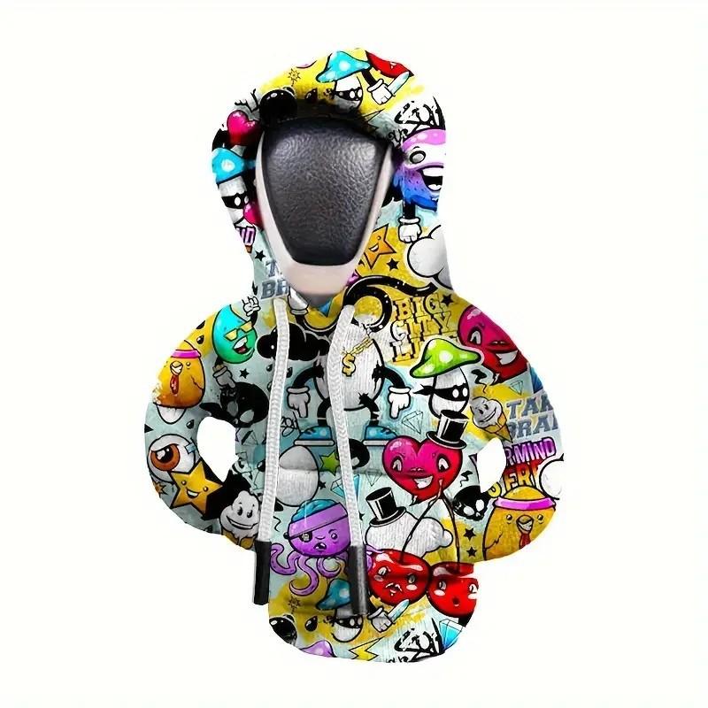 Car Gear Shift Hoodie Decoration Funny Gear Shift Cover Mini Universal Shift Knob Hoodie Cover for Car Interior Accessories Gift