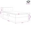 Storage Bed with Mattress Black 90 X 190 Cm Velvet