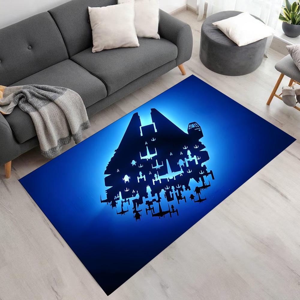 Star Wars Area Rug Design for Foyer Game Room Outdoor Entryway Antislip Carpet Anime Office Decor Perfect Birthday Christmas Gift Idea