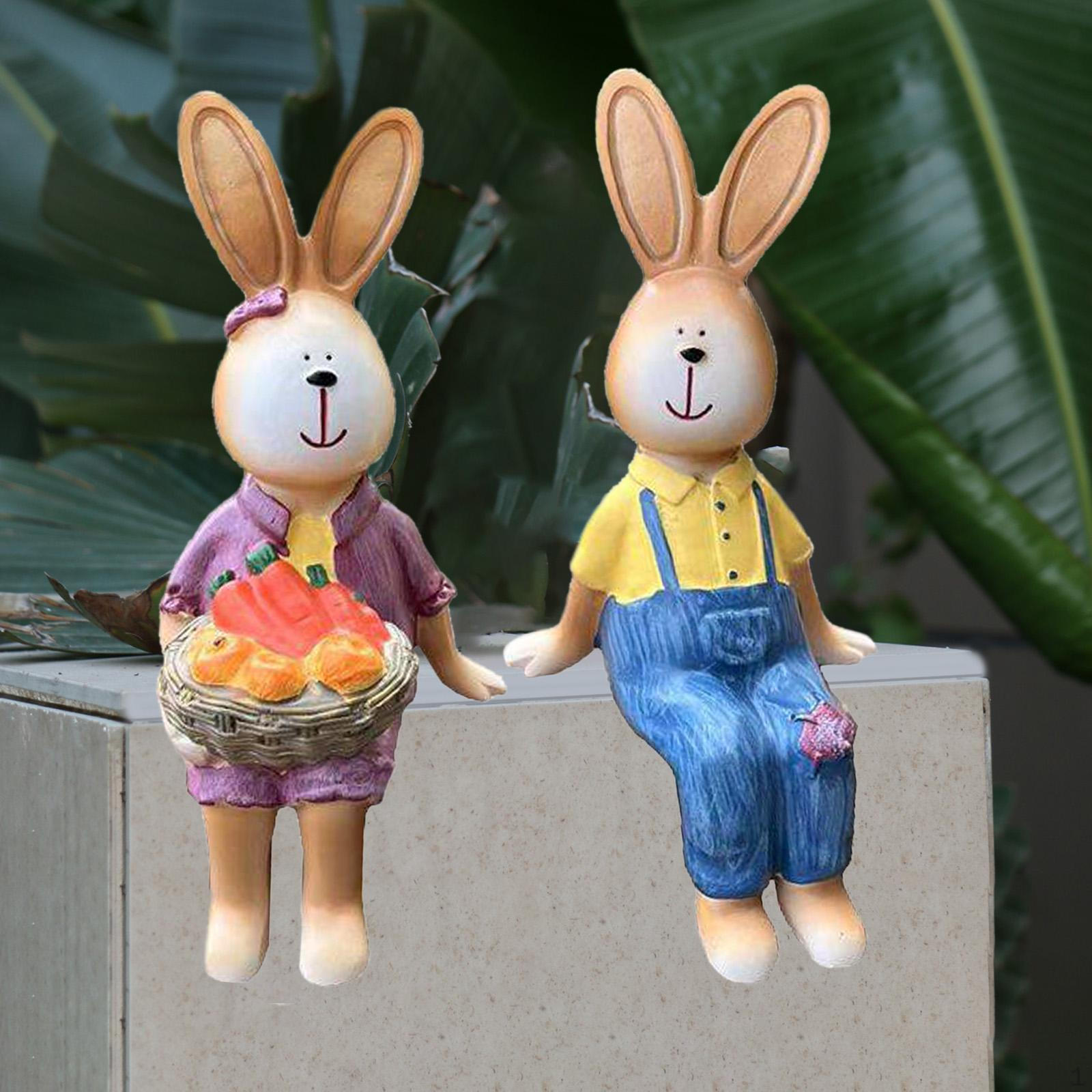 

2Pcs Sitting Ornament Desktop Decoration Funny Art Landscape Handcraft Commemorative Resin Sculpture