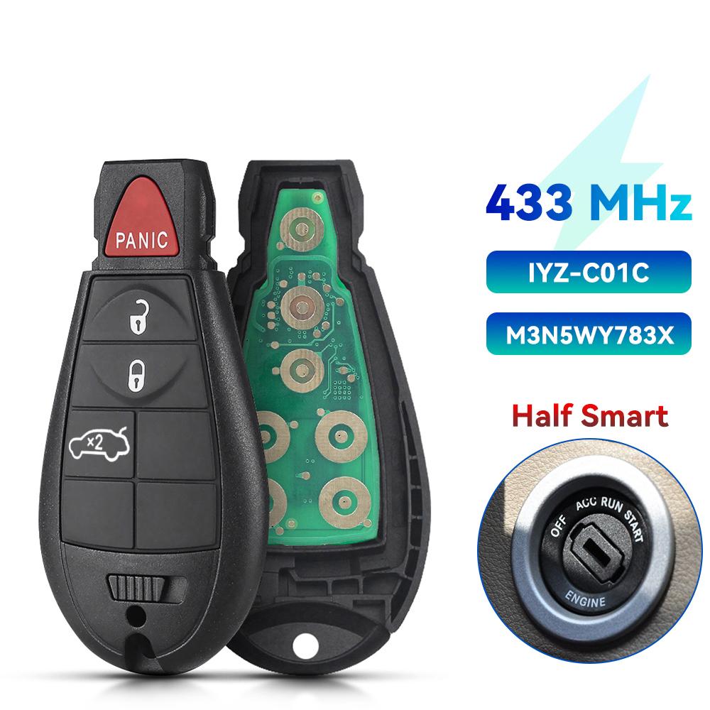 KEYYOU For Chrysler Town Country Jeep Grand Cherokee For Dodge Caliber Journey M3N5WY783X IYZ-C01C 433Mhz Remote Key 2008-2010