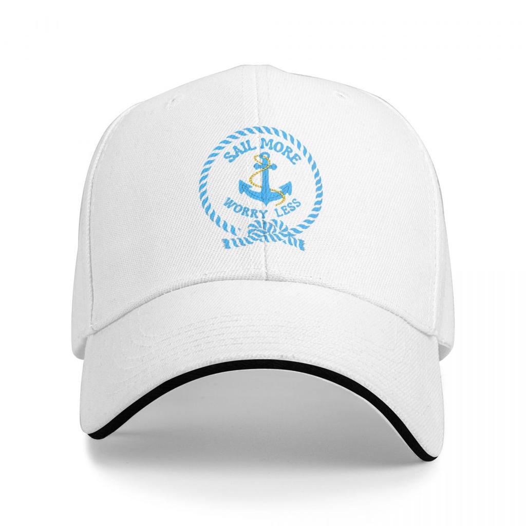 Unisex Baseball Hats Sail More Worry Less Nautical Captain Anchor Streetwear Sports Baseball Caps Hip Hop Cap Casquette Hats