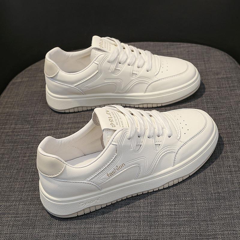 Leather Little White Shoes Women's Shoes Flat Baseplate Shoes Spring New Soft Sole Single Shoes Casual Shoes Women's Sports Shoes