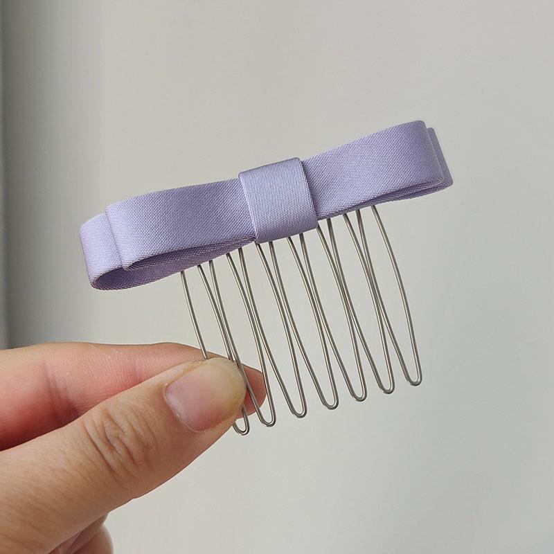 Anti-Slip Bow Bangs Hair Comb Clip - Stylish, High Skull, Internet Celebrity Hair Accessory