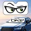 Cartoon Eyes Sun Visor Car Front Windshield Sun Shade Foldable Reflective UV Protection Heat Insulation Cover