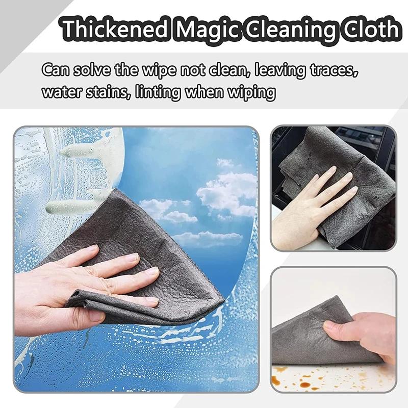 3pcs New Thickened Magic Cleaning Cloth Microfiber Glass Clean Towel Reusable Washable Lint-free Cleaning Rags for Kitchen