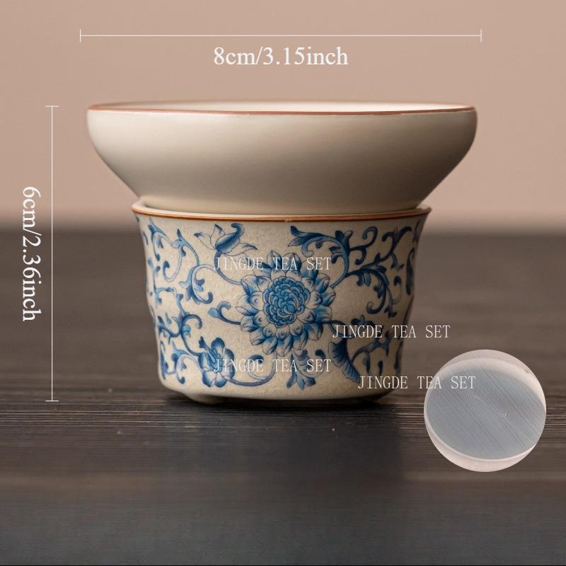 

Ru Kiln Fair Cup Tea Dispenser for Brewing Tea Ceramic Blue and White Chinese Teapot Kung Fu Tea Tasting Cup Teaset Accessories 200ml
