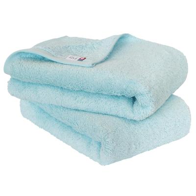 Bloom Imabari Towel Certified FUu Bath Towel Set of 2 Hotel Made In Cotton Soft, Fluffy, Thick, Absorbent, Specifications, Japan, 100% (Blue)