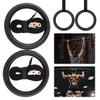 2Pcs Gymnastics Rings Pull-up Rings Heavy Duty Pull-up Training Ring Adjustable Strap Exercise Ring for Full Body Workout