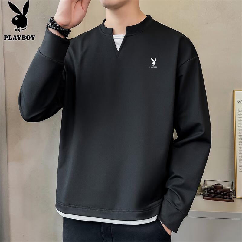 Playboy Men's Casual Long Sleeve T-Shirt & Sweatshirt