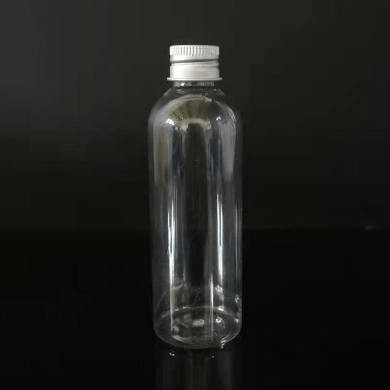 10pcs Transparent Plastic Empty Bottle Clear Storage Jars Tin Pot Cosmetic Containers With Aluminum Cap Lids For Home Kitchen