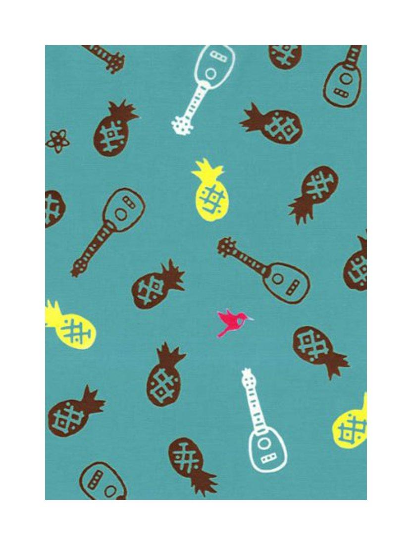 

Tenugui Hand Made in Pineapple Ukulele Niwa-zome (Japanese Towel), Chu-dyed, 100% Cotton, Japan, зелёный
