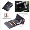 ZDNE2 Car Leather Pop Up Wallet RFID Blocking Metal Double Card Case For BMW 1 3 5 Series G30 G32 G38 2021 2020 2019 2018 E46 E91