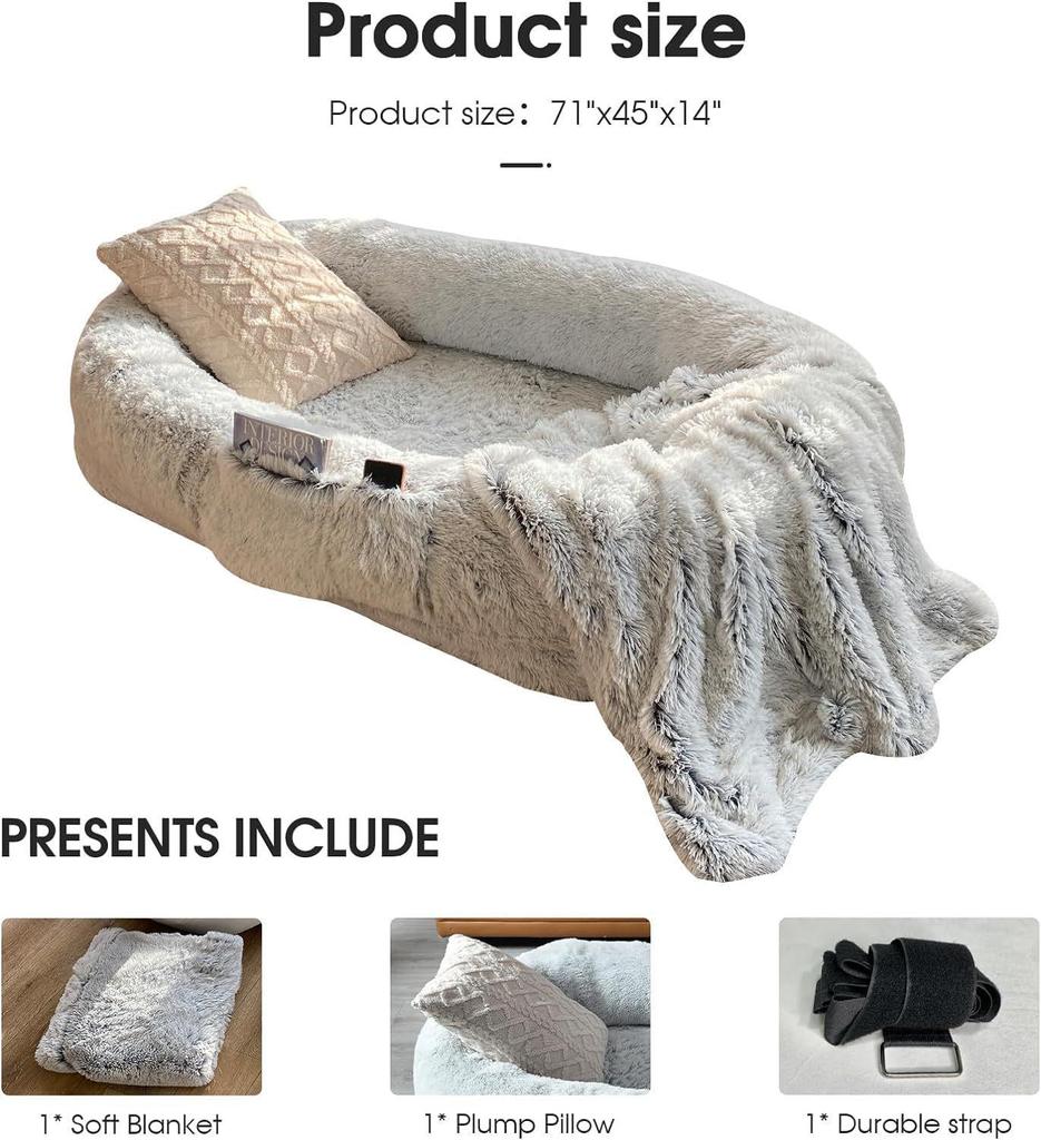 Washable Giant Pet Bed: Sponge Lazy Sofa Mattress for Dogs