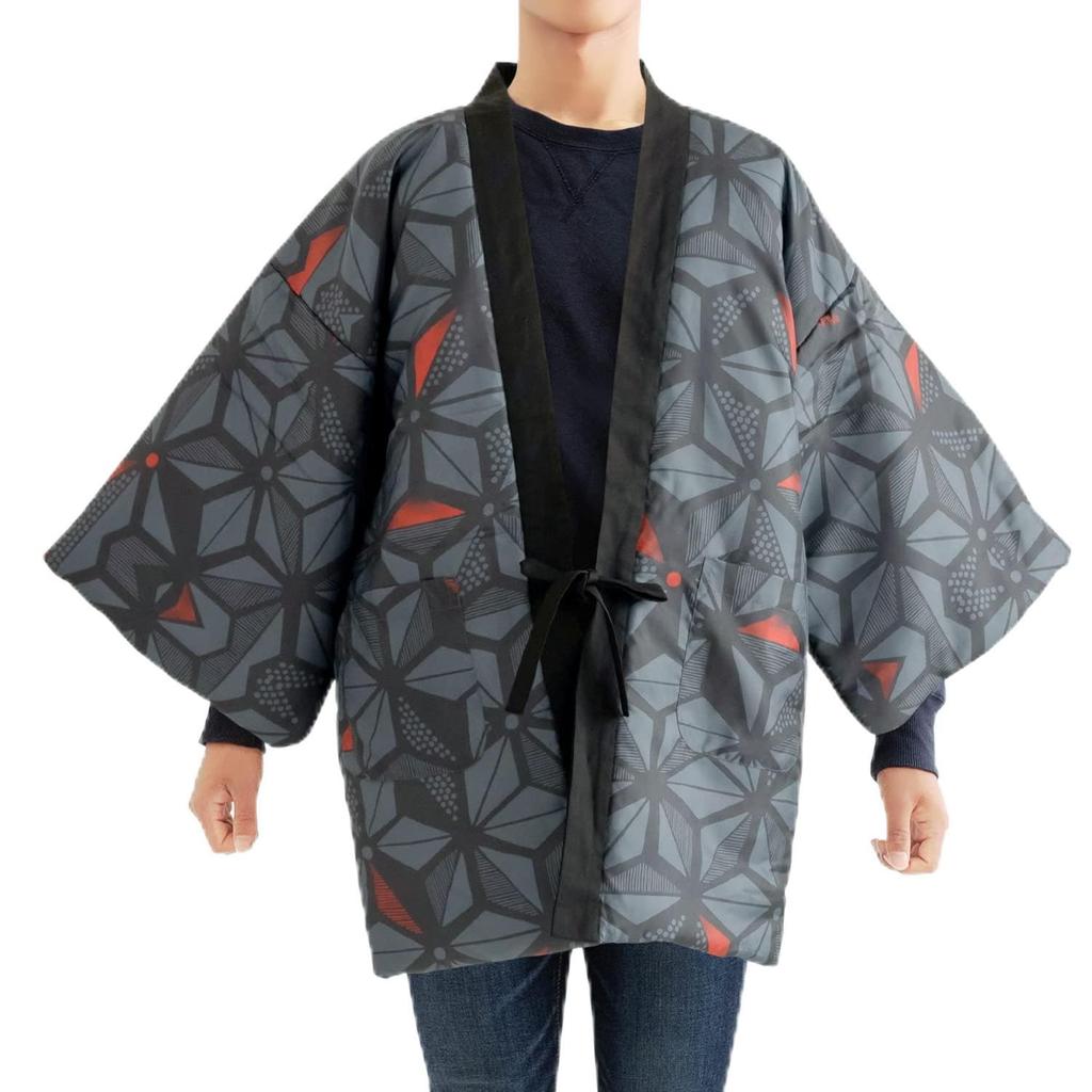 KYOETSU Men's Reversible Hanten (Winter Jacket) with Cotton Lining (Size M, 2A-2B)