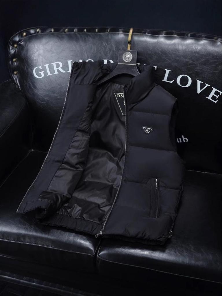 Europäische High-End Herren Daunenweste – Trendige Herbst/Winter Warme Lässige Weste Jacke