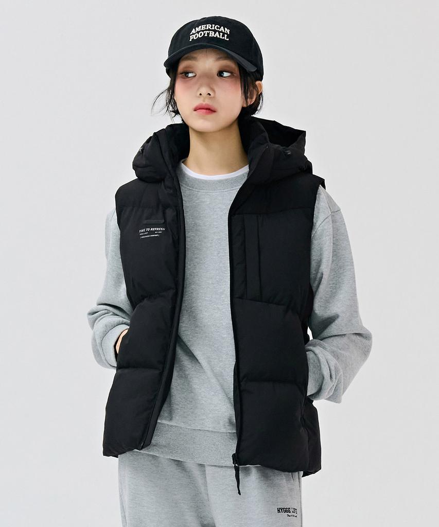 Chasecult Unisex Air Volume Hooded Vest - Black