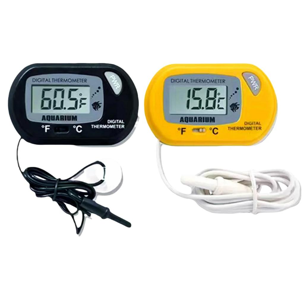 Digital Aquarium Thermometer with Probe Suction Cup Fish Tank Water Electronic Measurement Degrees Celsius ℃