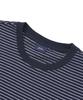 YALE Small Arch Logo Stripe T-Shirt Navy