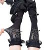 Lace Trim Lolita Ballet Bow Mid-Calf Socks - Spring/Summer Hollow Out Style