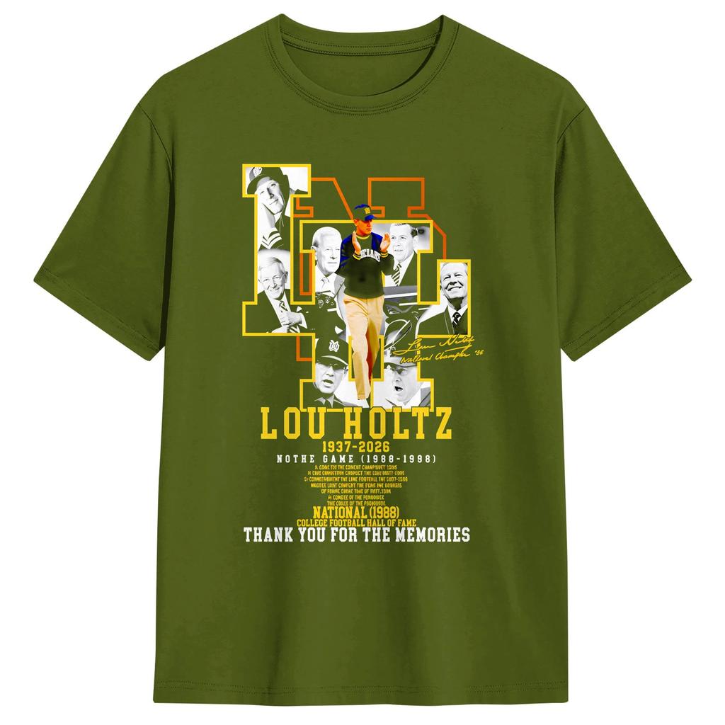 Rest In Peace Lou Holtz T Shirt Beach Vintage T Shirts 100 Cotton Harajuku Tee Shirt For Unisex Casual Tees