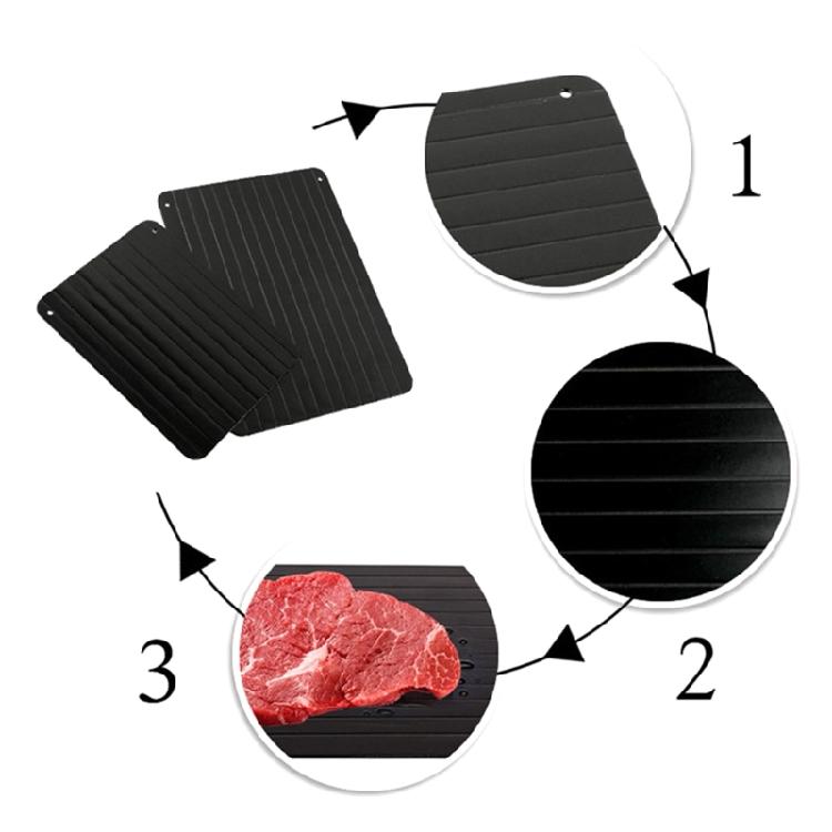 Nonstick Aluminum Defrosting Tray Quick Thawing Plate Rapid Defrost Tray for Fast Thawing of Frosty Meat and Vegetables
