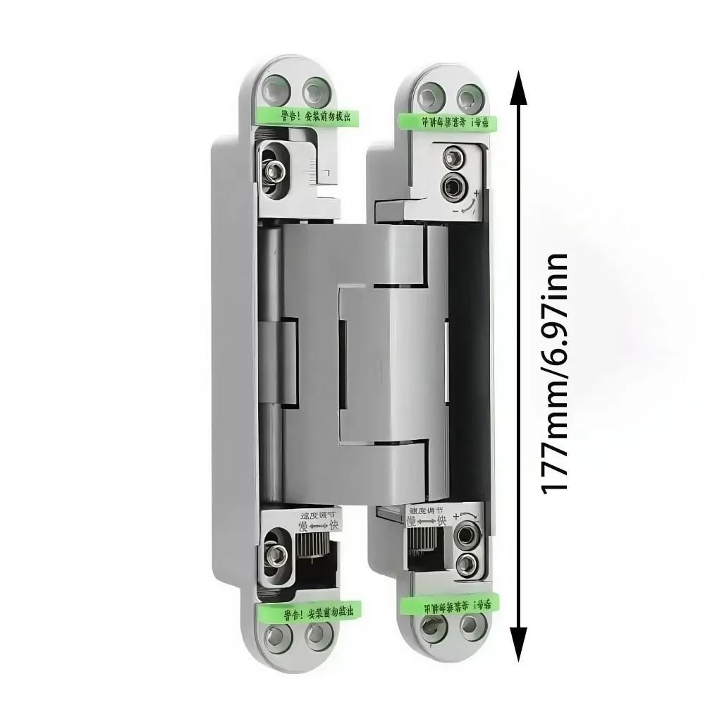 Silent Close Hydraulic Adjustable Hinge Folding Invisible Mounting Automatic Door Closing Device Furniture Fittings Adjustable