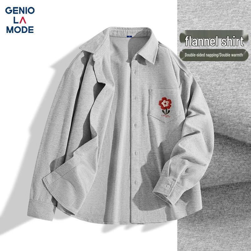 

GENIOLAMODE Men s Printed Flannel Long Sleeve Shirt XXL