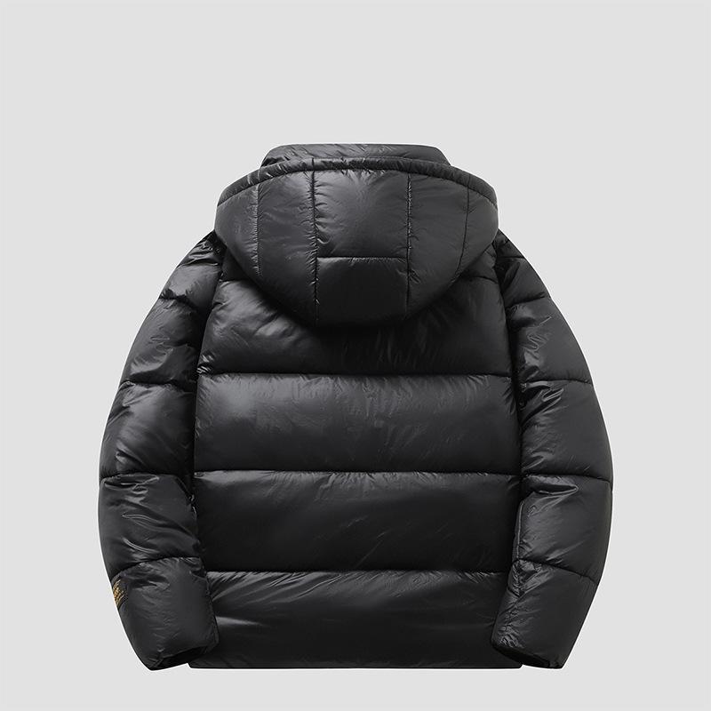 Black Gold Cotton Clothes Men's and Women's Detachable Hooded Thickened Straps Cotton Clothes Down Cotton Jackets
