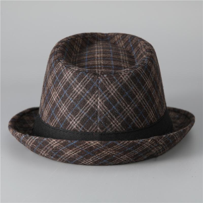 Dad Hat Men'S Autumn And Winter Outdoor Warm Old Man Top Hat Casual Plaid Jazz Hat In The Elderly Gentleman Hat