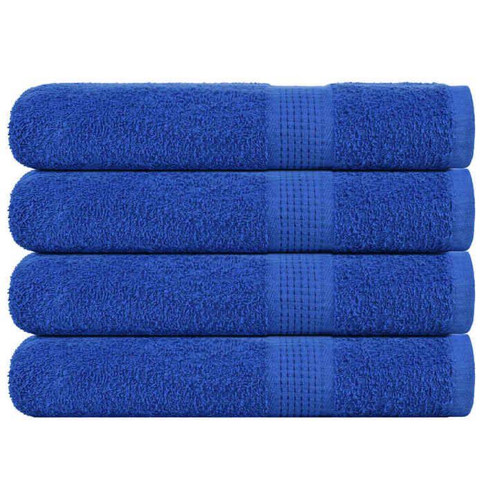 VidaXL Serviettes 4 pcs bleu 100x200 cm 360 g/m² 100% coton, serviette de plage, serviette d'invité, grande serviette de 136723