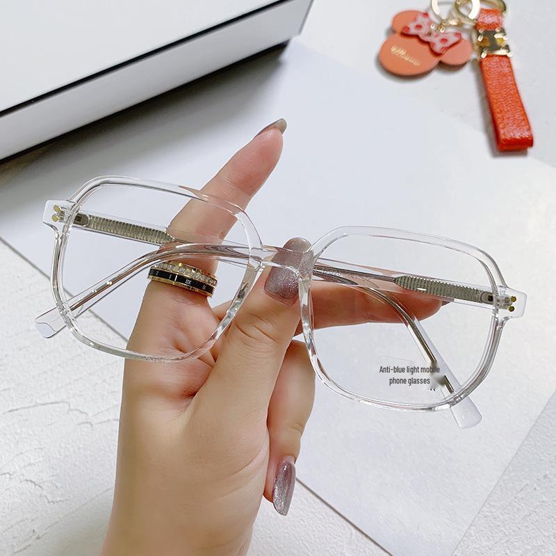 TR90 Polygonal Anti-Blue Light Glasses Frame, Unisex Fashion, Myopia-Compatible Anti-Blue Light