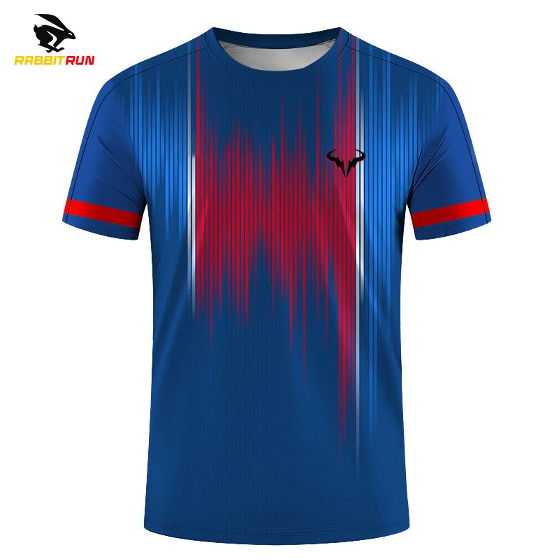 Modische Badminton-Tennis-Serie mit 3D-Druck für Herren und Damen im Freien, neue, kurzärmelige T-Shirts mit Rundhalsausschnitt