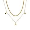 Double-Layered Star Charm Bracelet Titanium Steel Double Clavicle Chain  for Women