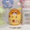 Mini Flip-Top Desktop Trash Can with Lid for Vanity, Study, or Bedside Table - Compact Sundries Storage Basket