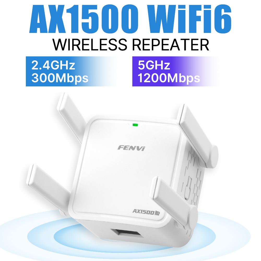 WiFi Range Extender Repeater AX1500 - Wireless Signal Booster & Amplifier Router