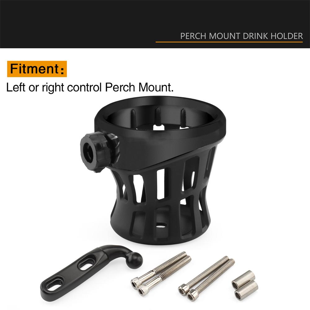 Motorcycle Handlebar Drink Cup Holder W/Mesh Basket Mount Universal