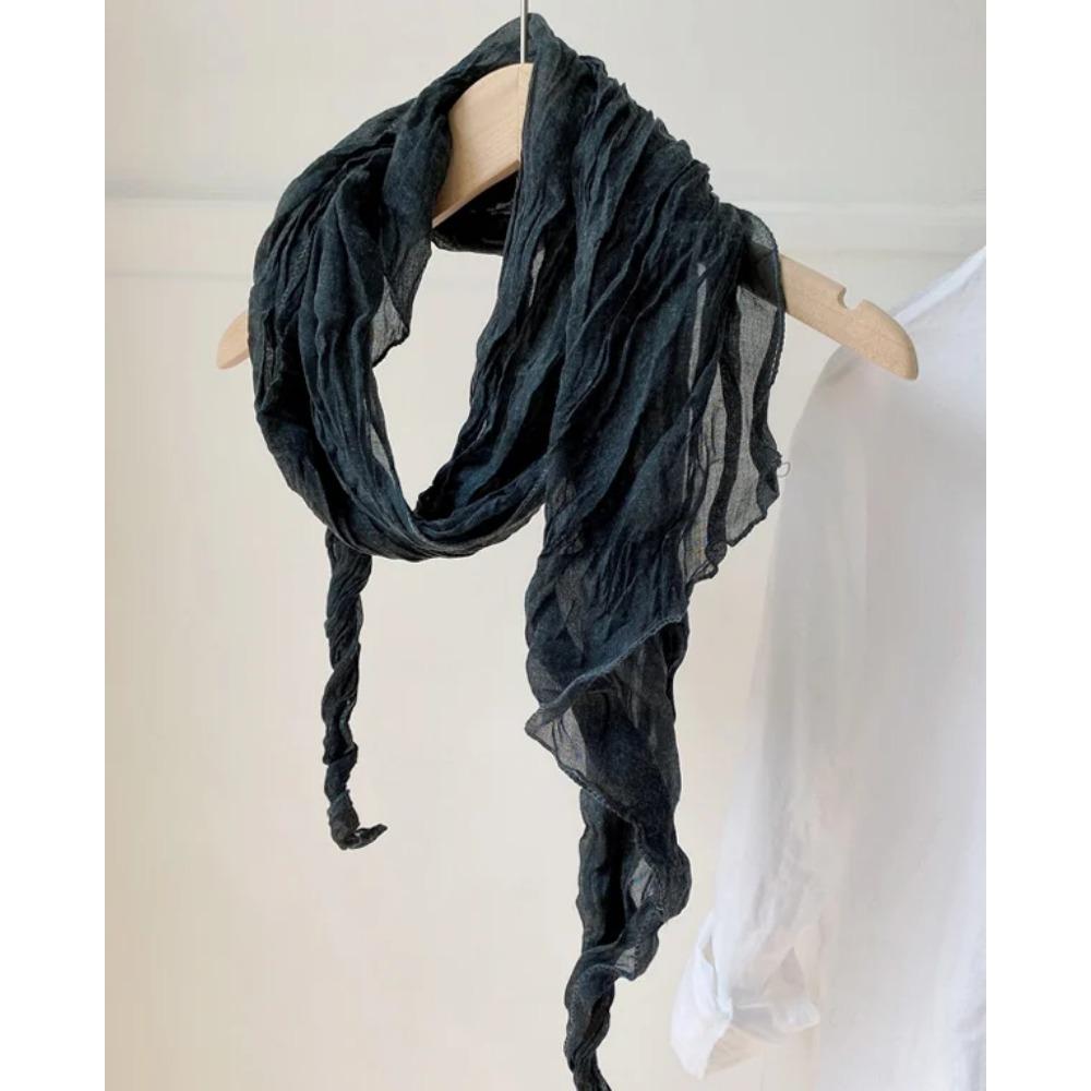 

Тонкий женский шарф Декор 2022 Осень Весна Хлопок Лен Однотонный Тай-дай Складной Однотонный Модный Длинный Шарф Женский