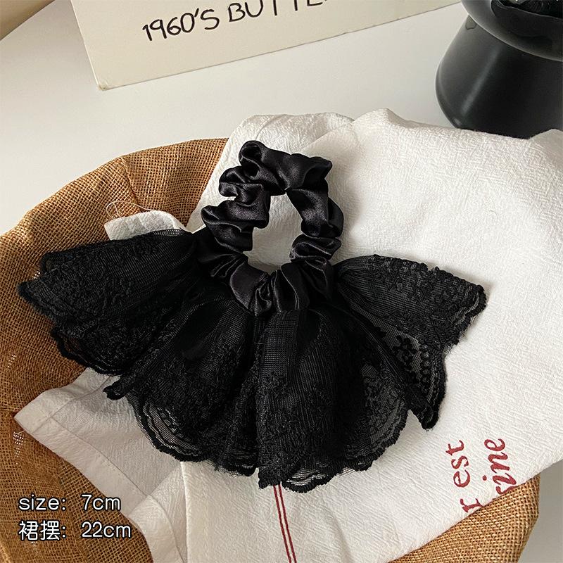 Korejský Tvar Sukně Čelenka Tlustého Střeva Nový Módní Design Krajková Gumička do Vlasů Vázanka Scrunchies Gumička Dívčí Vlasové Doplňky