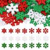 50pcs Snowflake Wood Slices Ornaments Christmas Cutouts Button Tags for Xmas Tree Hanging Painting DIY Crafts Gift Bags Decor