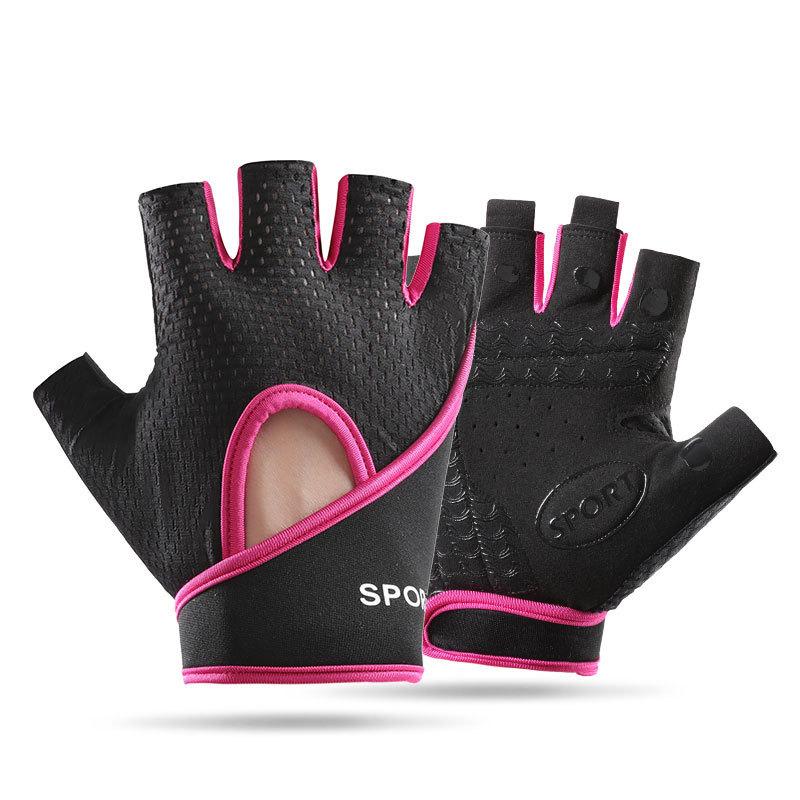 

Фитнес-перчатки для мужчин и женщин, динамичное велосипедное оборудование для йоги, тренировочная износостойкая нескользящая дышащая спортивная перчатка с половиной пальца M