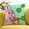 My Friend Rabbit Various Sizes Square Pillow Case For Car Home Bedchamber Decor