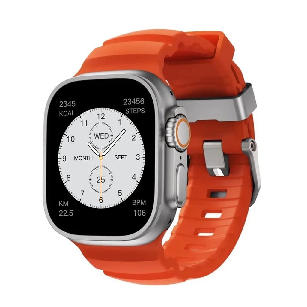 Szilikon szíj Apple Ultra 3 2 1 49MM-hez Sport szíj Iwatch Series 11 10 9 8 SE 3 46mm 45MM 41MM 44MM 42MM-hez Légáteresztő szíj