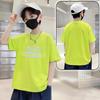 Boys' Trendy Short Sleeve Letter Print Cotton T-shirt - Summer Loose Fit