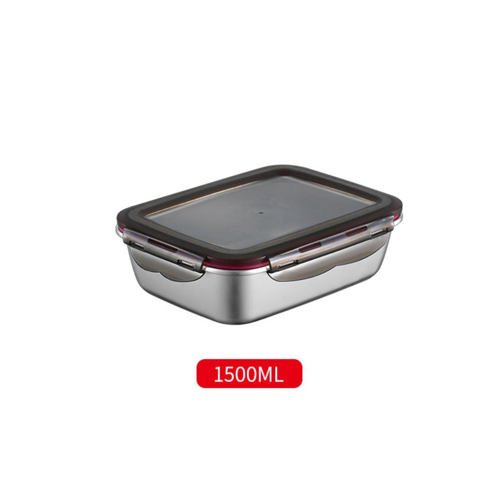 Silicone Ring Sealed 304 Stainless Steel Fresh-keeping Box Freshness Container Refrigerator
