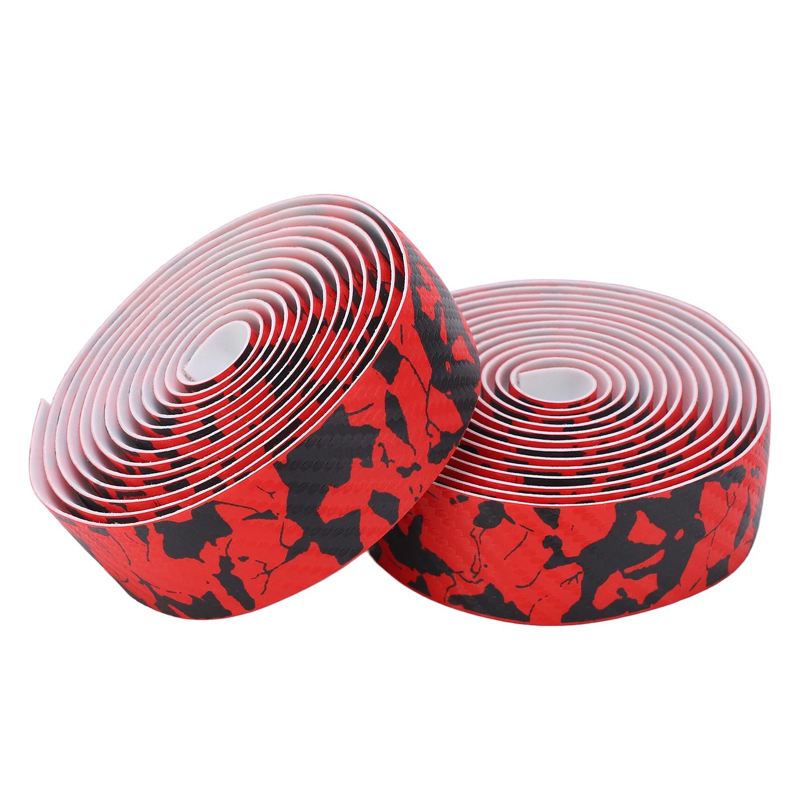 

Bicycle Gel Bar Tape Wrap Prevent Slipping Shock Absorbing Road Handlebar Strap for Bicycles and Road Bikes(Black Red )