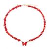 Trendy Butterfly Crystal Necklace Natural Purple Amethysts Quartzs Crystal Chip Stone Necklace Jewelry Gift For Women Couple